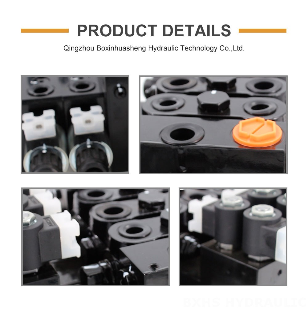 DCV100E Solenoid 5 Spool Sectional Directional Valve detailed image